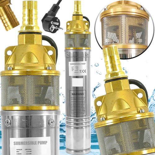 POTOPNA PURBA ZA USKI BUNAR ZA ČISTU VODU, 750 W, SNAŽNA, UČINKOVITA, 1" INČ