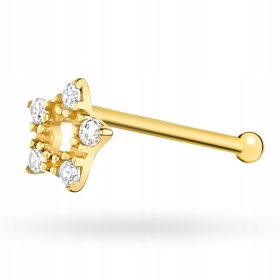    585 ZLATNA NAUŠNICA NA NOSU ZVIJEZDA s kubičnim cirkonijem