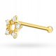  585 ZLATNA NAUŠNICA NA NOSU ZVIJEZDA s kubičnim cirkonijem
