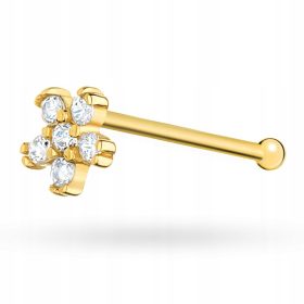  ZLATNA NAUŠNICA ZA NOS pr. 585 CVIJET s cirkonima