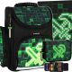 kolski set s torbom Pixel Green, vrećicom za obuću i pernicom