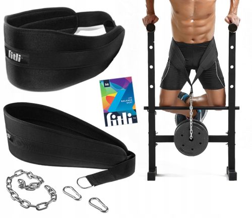 Fitli fitnes remen za bodybuilding s lancem