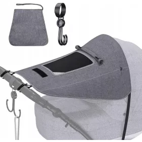    Kišobran za kolica SAIL, KOLICA ZA DJEČJA KOLICA, 66 cm, siva