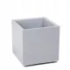  Lamela posuda za cvijeće 40 cm x 40 x 40 cm promjer 40 cm plastične nijanse sive i srebrne