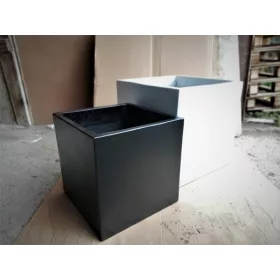    Vrtna posuda za cvijeće 40 cm x 40 x 40 cm LIGHT CEMENT bijela, crna
