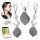 ELEGANTNI SET NAKITA OD SREBRA 925 KAPLJICE SUZA + SET ZA GRAVIRANJE
