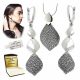 ELEGANTNI SET NAKITA OD SREBRA 925 KAPLJICE SUZA + SET ZA GRAVIRANJE