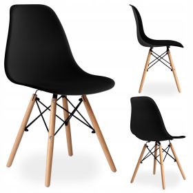   eHokery Paris skandinavska crna stolica za blagovaonicu i uredski dnevni boravak