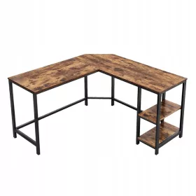    Kutni stol Muf-Art Industrial 138 x 138 x 75 cm crni, nijanse smeđe