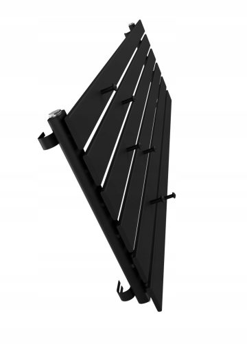 Ukrasni radijator s vješalicama CRNO MAT 140x45