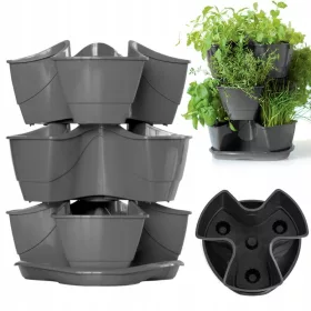    Prosperplast posuda za cvijeće 29,5 cm x 29,5 x 30 cm promjer 10 cm plastična bijela
