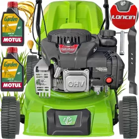    Green Tiger benzinska kosilica s košarom, zapremine 123 cm³. košara 40 l, širina reza 41 cm + 2× MOTUL GARDEN 4T SAE30 ULJE ZA KOSITNICE 600 ml