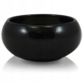    Polnix saksija 14 cm x 14 x 6 cm promjer 14 cm keramika crna