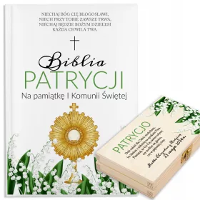    BIBLIJA SA SLIKAMA I KUTIJA POKLON ZA SVETU PRIČEST SVOJE IME