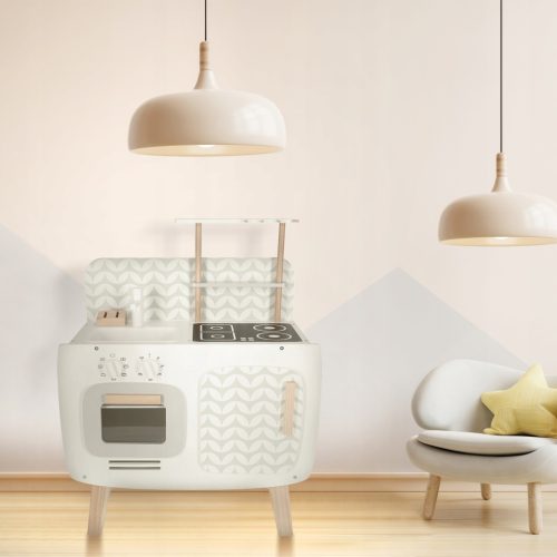 DJEČJA KUHINJA DRVENA RETRO MDF XXL LULILO SERVIS ZA KAVU PRIBOR