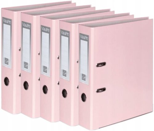 VauPe A4 Registrator s džepom 50 mm u pastelnoj ružičastoj boji x 5 kom