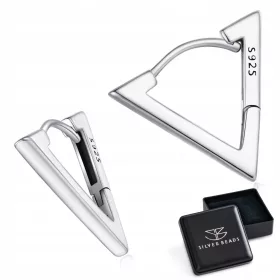 Srebrne trokutaste naušnice s 925 srebrnim kopčama