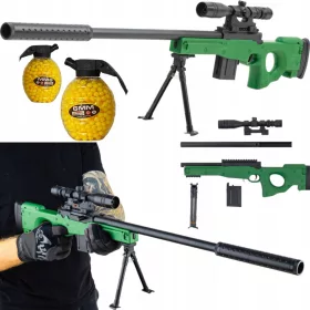   Snajperska puška sa airsoft kuglicama L96 IMITACIJA DOMET 40M + 800 kuglica