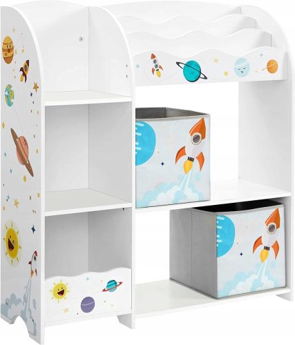 Regal organiser za knjige i igračke 93 x 30 x 100 cm višebojni