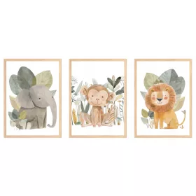 Slatke životinje Safari Set od 3 postera 30x40 cm
