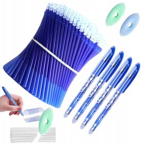 Plava brisiva olovka set + 10 uložaka + gumica model 0030