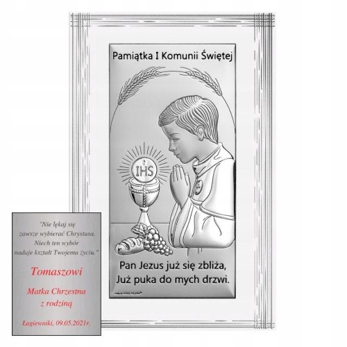 SREBRNI PRIKAZ DJEČAKA ZA PRVU PRIČEST