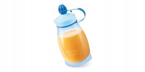 Elastična bočica PAPU PAPI 200 ml sa žličicom, plava