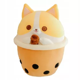   SLATKI PAS BUBBLE TEA MASKOTA PLIŠANA IGRAČKA U KAWAII ŠALICI 45 cm