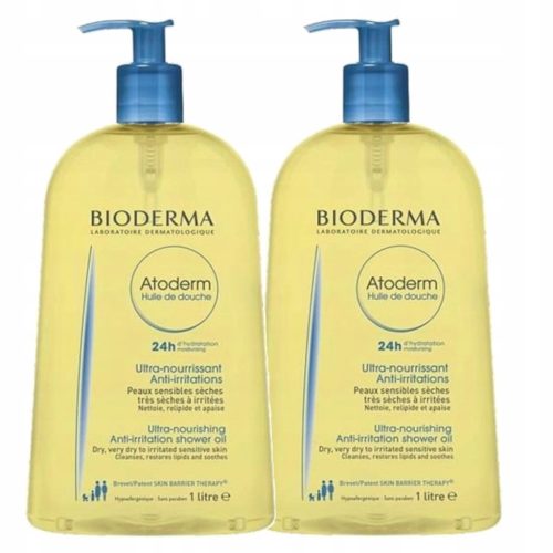 Set od 2x BIODERMA Atoderm Ulje za tuširanje Dan i Noć 2000 ml