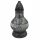 Znicz na grob Premium Veliki Lampion Karafa Vitrage Mini Dekor Srebro 34 cm