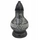 Znicz na grob Premium Veliki Lampion Karafa Vitrage Mini Dekor Srebro 34 cm