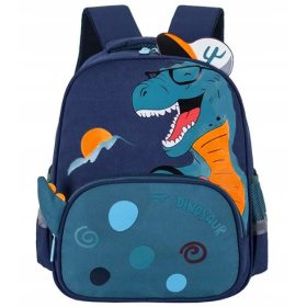   Dječji ruksak za predškolsku djecu sa motivom dinosaura u plavoj boji