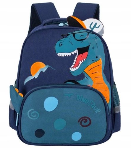 Dječji ruksak za predškolsku djecu sa motivom dinosaura u plavoj boji