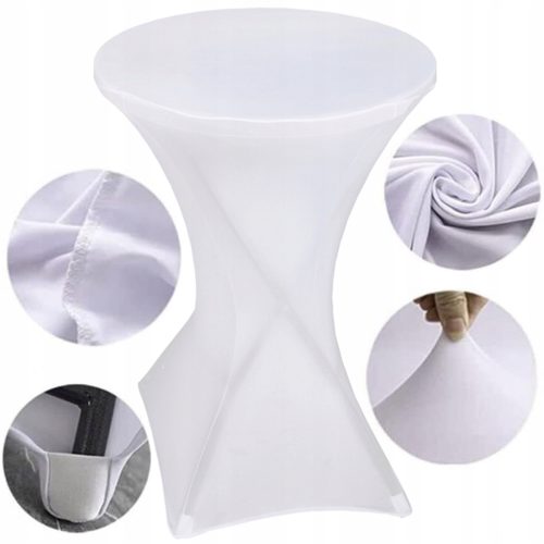 Elastični Pokrovac za Stol Spandex Bijeli 80x110cm - Idealno za Svečanosti