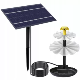 Solarna fontana za ptice na solarni pogon s 3 mlaznice