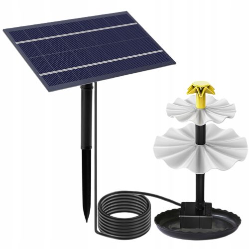 Solarna fontana za ptice na solarni pogon s 3 mlaznice