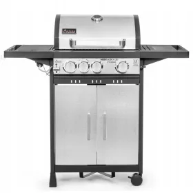   NEBRASKA 3+1 Premium Plinski Roštilj - Inox Grill 11kg | Visokokvalitetni plinski roštilj Nebraska 3+1 Premium je savršen izbor za ljubitelje roštiljanja. Izrađen od čvrstog nerđajućeg čelika s livano