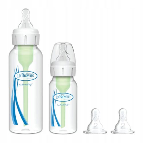 DR. BROWN'S ZESTAW ZA POČETAK 2x BOČICA 250ML + 120ML + ČETKICA