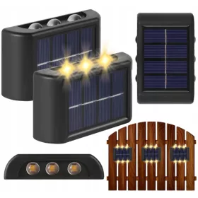  Solarna lampa, crna, 6 cm, 2 kom.