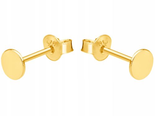 Zlatne minimalističke naušnice s kovanicama, srebrne pozlaćene 925 karike 4 mm