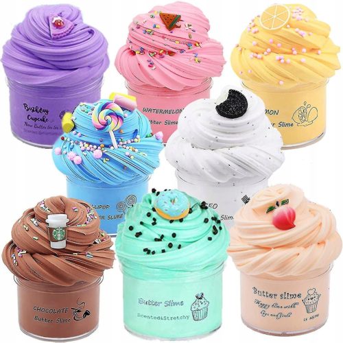 Butter Slime Set od 8 komada, antistres igračaka za dječake, 70 ml