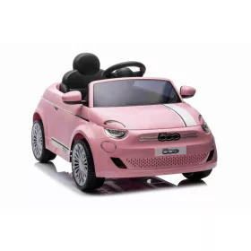    Dječje vozilo Fiat 500e 2x45W 12V5Ah EVA felge PINK + GRATIS mašnica