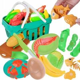   Kuhinjski set za rezanje voća i povrća za djecu s košarom na čičak