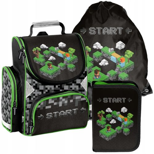 Ruksak za školu MINECRAFT PASO klasa 1-3 - Set od 3 komada!!!