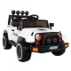  Terenski automobil s punim radnim vremenom 4WD za djecu bijeli + pogon 4x4 + daljinski upravljač + audio LE