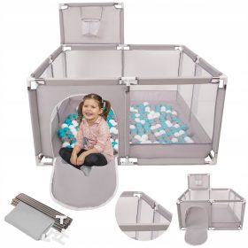 DJETEŠKI KVADRATNI SUHI BAZEN SA KOŠEM 400 LOPTICA