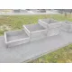  Posuda za cvijeće 100 cm x 5 x 25 cm beton