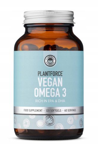 Veganske Omega-3 Kapsule (DHA/EPA) Plantforce - 120 Kapsula, 60 Porcija
