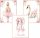 Balerina Ballet Inicijali Ime Bebe - Set od 3 A3 postera
