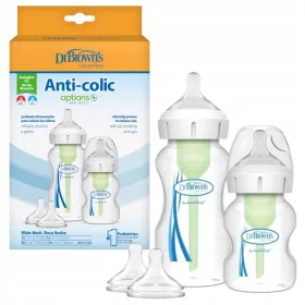   DR BROWN'S 2X BOČICA PROTIV KOLIKA ZA ŠIROKE OPCIJE 150ML+270ML + ČETKICA